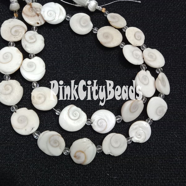 Rear Shiva Eye Smooth Gemstone Beads/ AAA Quality/ Shiva Eye Coin Shape Beads/ 8 Inch  Strand