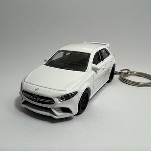 Mercedes-Benz A35 AMG White Keychain A class Moving parts Opening Door Hot Wheels Matchbox Majorette Hot Wheels Matchbox Majorette