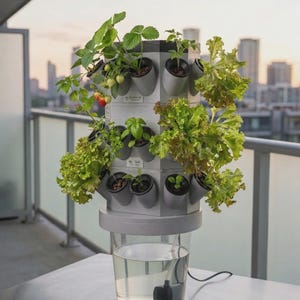 DIY Hydroponic Tower Square - 21-piece STL set for 3D printing - Modular vertical system