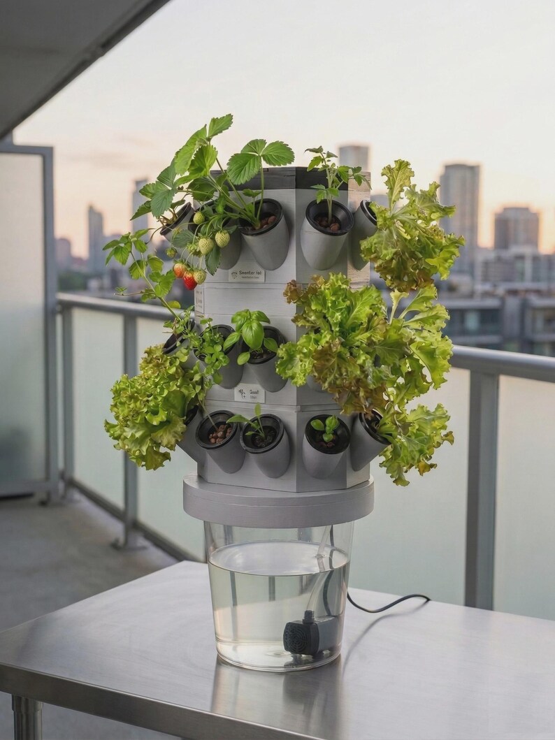 DIY Hydroponic Tower Square - 21-piece STL Set for 3D Printing ...