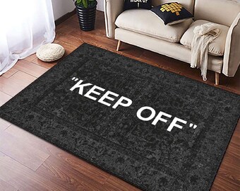 Black Faded Style Keep Off Rug