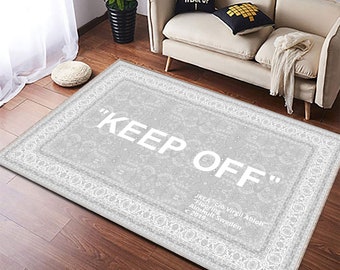 Gray  Color Patterned Rug, Keep Off Rug, Keep Off, Keepoff Decor, Modern Living Room Carpet, Office Rug, Personalized Rug