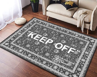 Keep Off Rug,  Gray Keep Off Rug, Keep Off, Keep Off Carpet, For Living Room, Fan Carpet, Popular Rug, Themed Cool Rug, For Bedroom Rugs