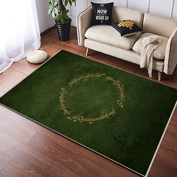 The Lord Of The Ring Rug, Green For Living Room, Room Decor, Fan Carpet, Area Rug, Popular Rug, Fantastic Room Decor, Movie Decor Rug,