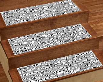 Abstrakter moderner Treppenteppich.