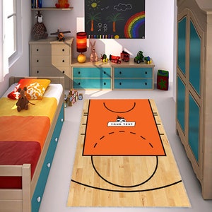 Tapis de terrain de basket réaliste, couverture de jeu, récréation d'enfants, chambre de bébé, tapis de bébé, tapis décoratif de sol, carpette, tapis de sport, tapis cadeau pour enfants image 2