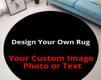 Design Your Own Rug, Round Rug, Custom Image Rugs, Custom Rug with Your Logo, Custom Rug for Business, Personalized Carpet, Your Image Rug,