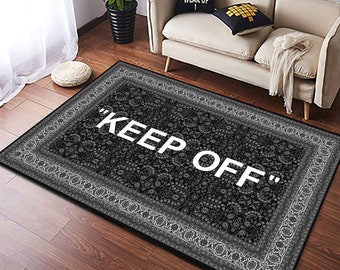Keep Off, Keepoff Pattern, Popular Rug, Home Decor Rugs, Modern Rug, Mothers Day, Gift for Mother, Rug for Mothers