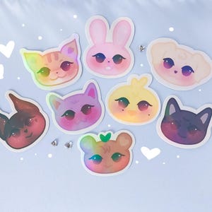 Holographic Ateez Fanart Sticker –  K‑Pop Aniteez
