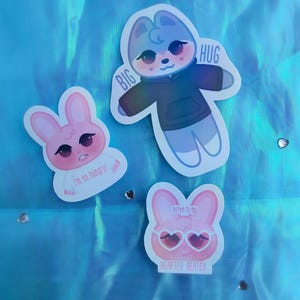 Holografischer Stray Kids Fanart Meme Aufkleber - K-Pop Bang Chan Wolf Chan - Changbin Dwaekki