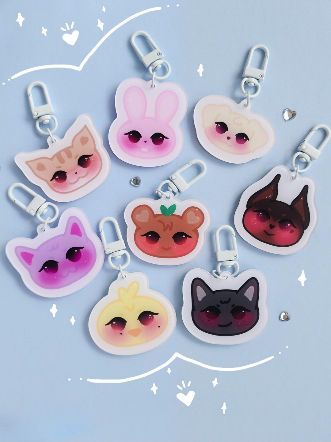 Aniteez Keychains Ateez Keychain – K‑pop Fanart Aniteez - Etsy