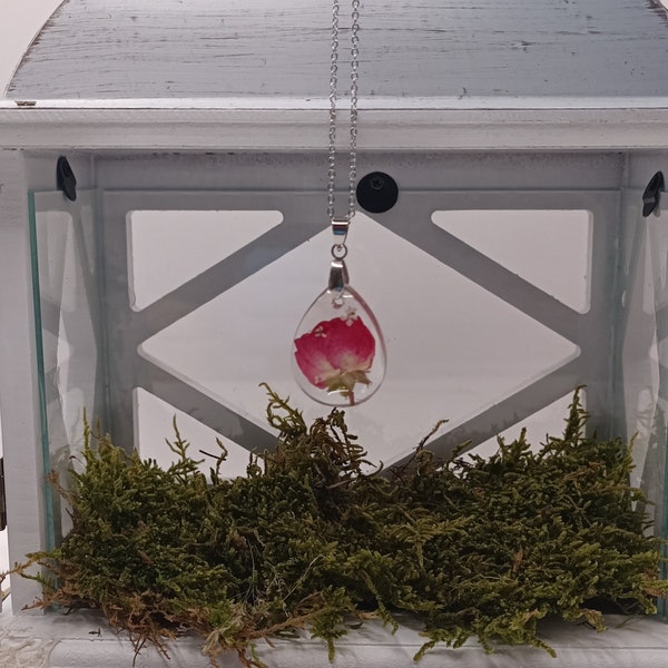 Pendentif fleurs résine époxy