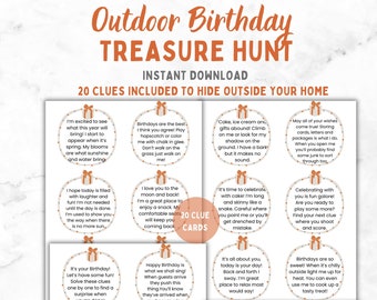 Outdoor Birthday Treasure Hunt Game for Teens (Digital Download)
