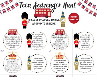 Teen Scavenger Hunt: Tricky Clues, Birthday Party Game (Digital Download)
