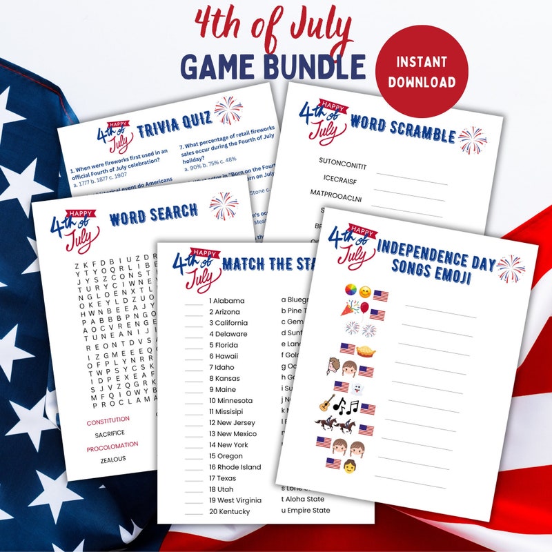 Fourth of July Printable Etsy