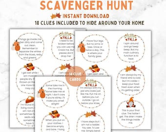 Teen Fall Scavenger Hunt: Indoor Treasure Hunt Game (Digital Download)