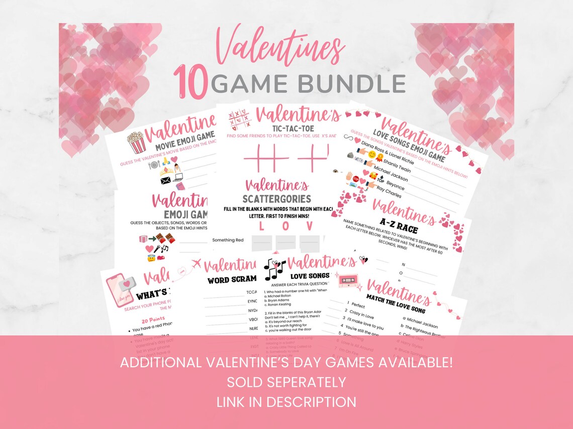 Valentines Day Printable Games Valentines Never Have I Ever Bundle ...