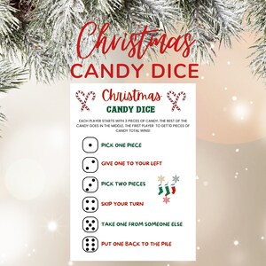 Christmas Candy Dice Game: Fun Holiday Printable (PDF)
