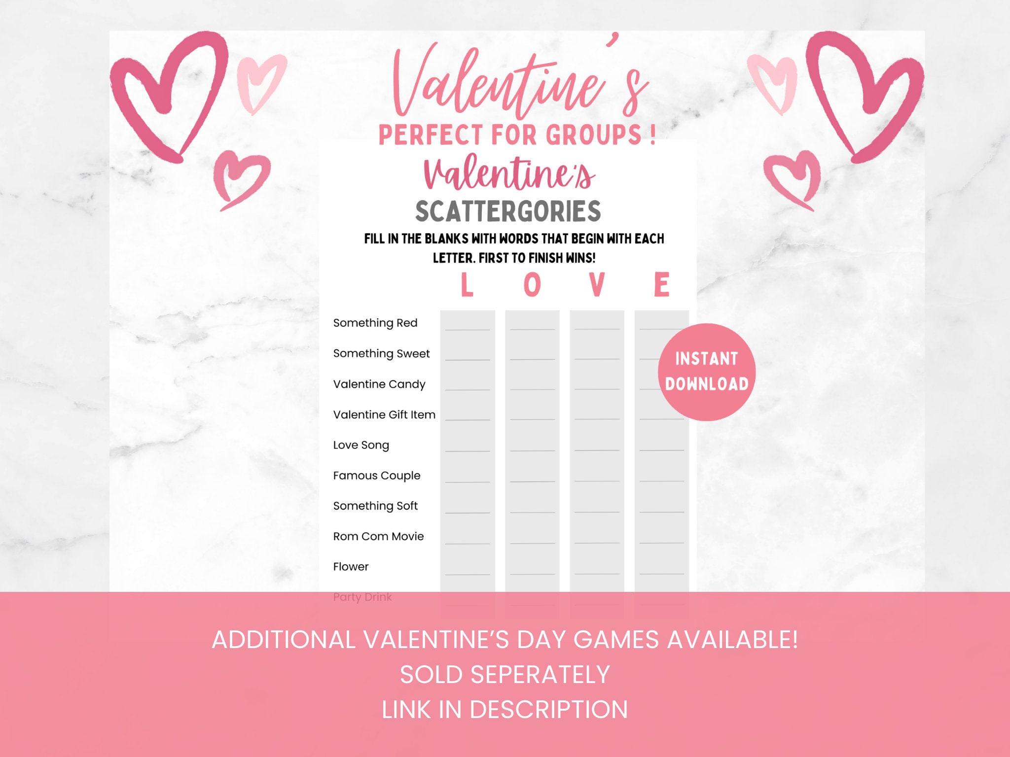 Valentines Day Printable Games | Valentines Never Have I Ever Bundle ...
