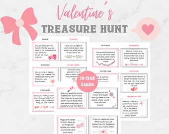 Valentines Day Scavenger Hunt for Kids | Valentines Printable Games for Kids | Valentines Treasure Hunt Clues Valentines Day Gift for Kids