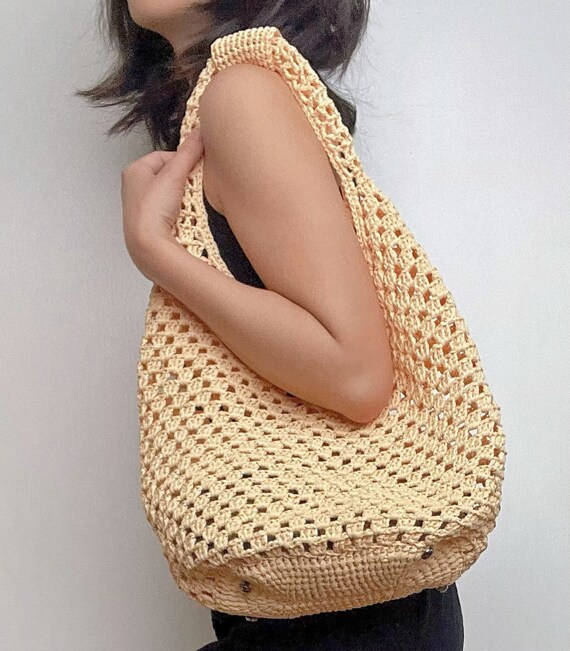 【Raucohouse】Roti crochet net shoulder bag Raucohouse