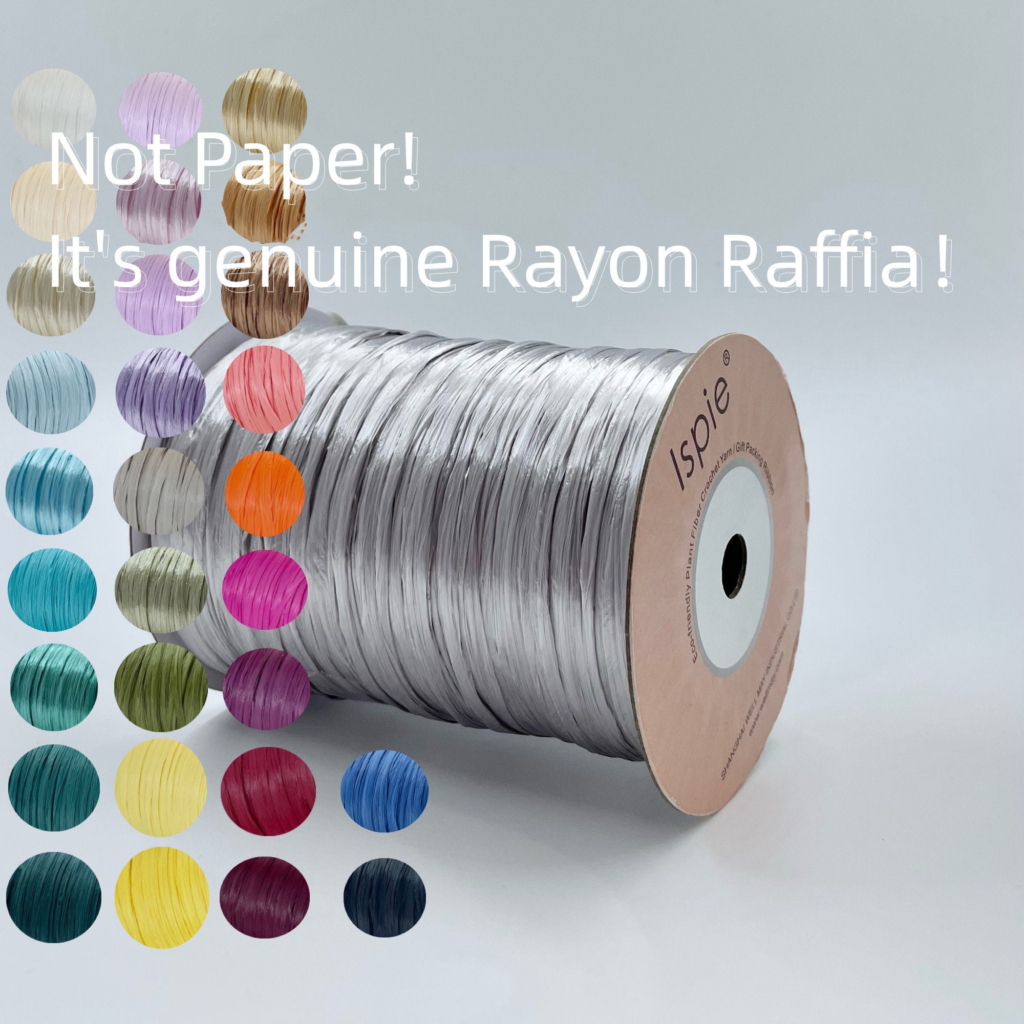 20m Paper Raffia Ribbon. Natural, Packaging, Eco Friendly, Biodegradable,  Recyclable, Gift Wrapping, Weaving, Wedding Decoration, Floristry 