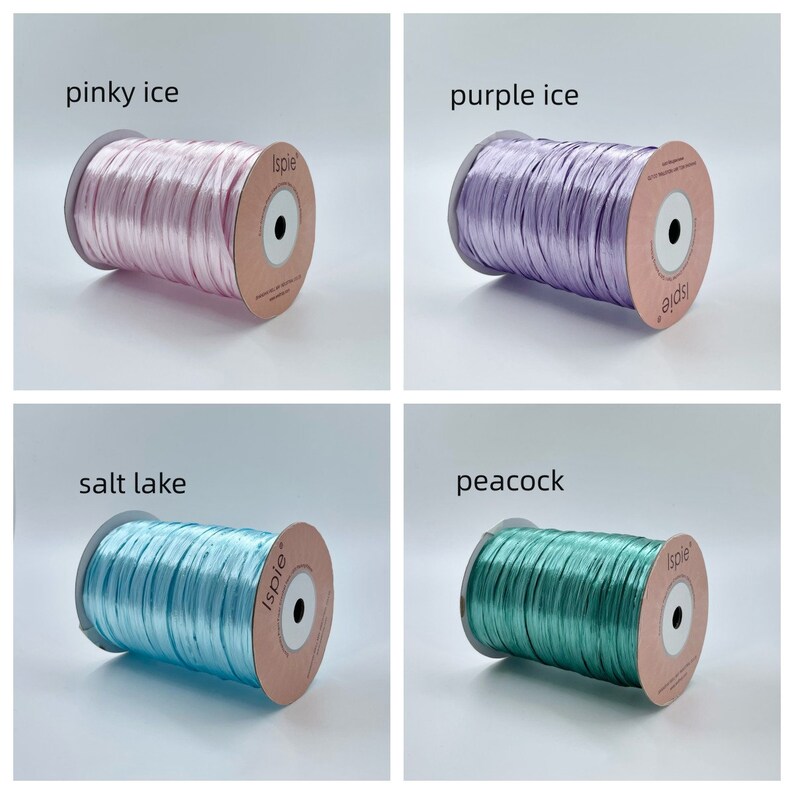 ISPIE Raffia Ribbon, 1/4'' Raffia Ribbon 100Y , Wraphia Ribbon, Premium