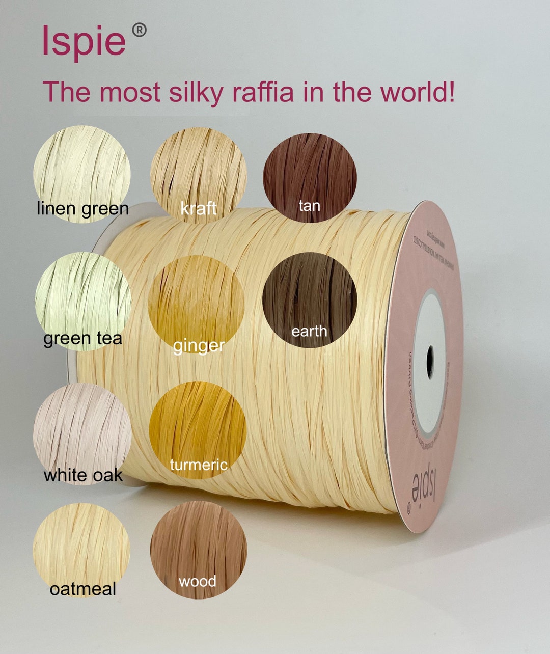 ISPIE Raffia Natural Colors, Rayon Raffia, Raffia Yarn, Premium Raffia ...