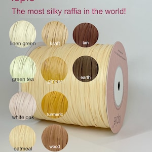 ISPIE raffia Natural colors, rayon raffia, raffia yarn, premium raffia, soft raffia, raffia for beach bag, raffia for crochet, raffia ribbon