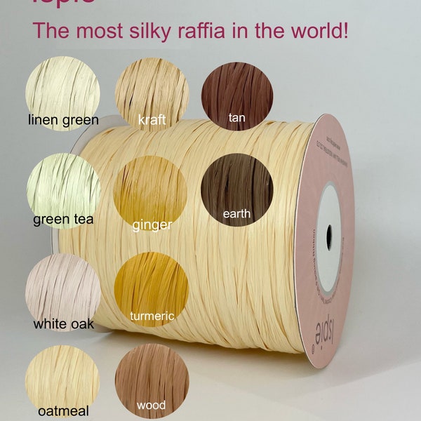 Raphia ISPIE Couleurs naturelles, raphia rayonne, fil de raphia, raphia premium, raphia souple, raphia pour sac de plage, raphia pour crochet, ruban de raphia