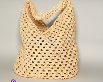 Roookies V shape mesh tote crochet pattern, Ispie raffia, raffia mesh tote pattern, crochet bag pattern, raffia bag pattern, tote pattern