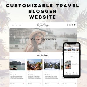 Travel Blogger Website, Travel Influencer Website Template, Travel Writer Website, Traveler Website, Travel Website, Travel Blog Template