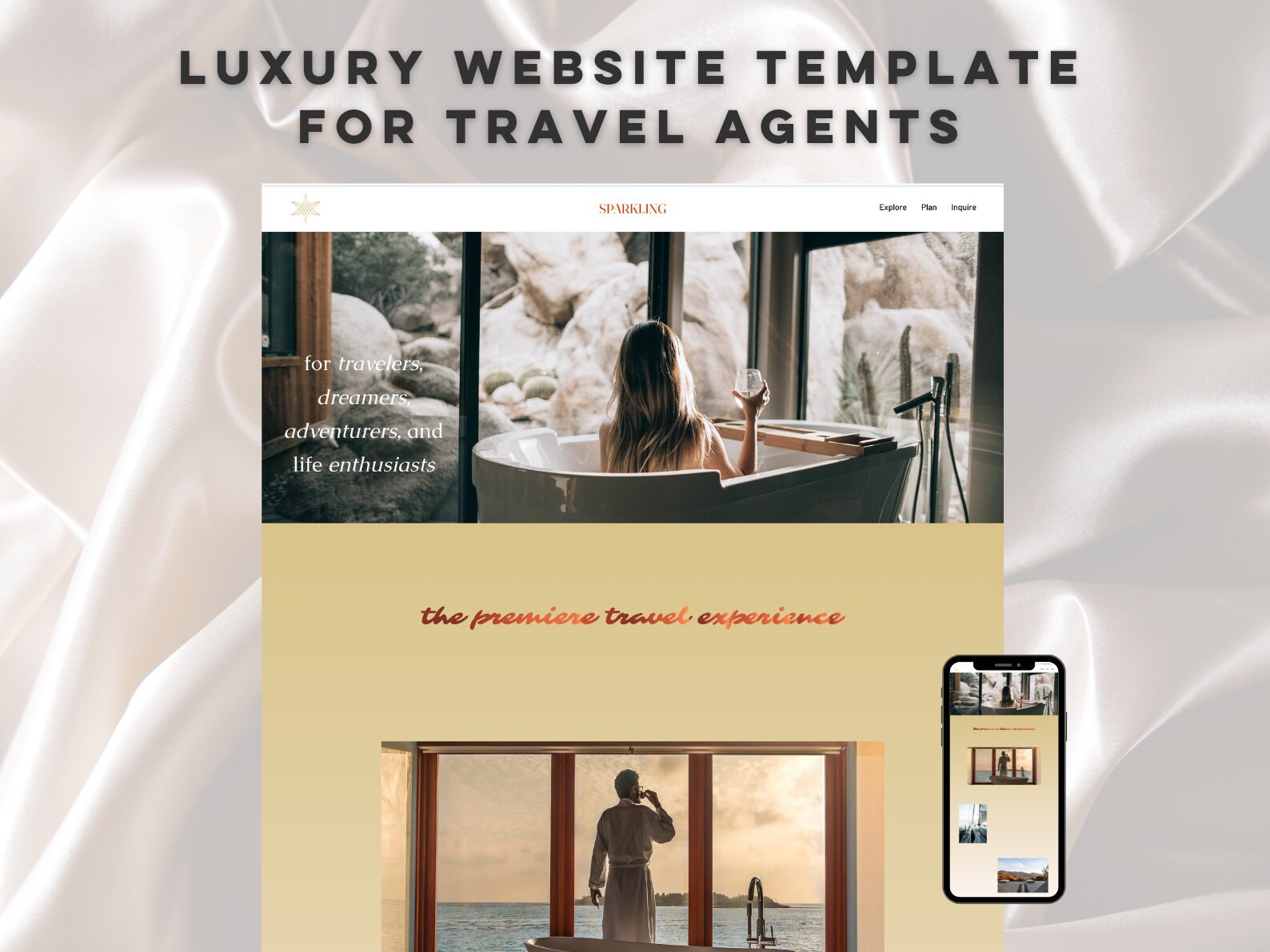 Luxury Travel Advisor Website Template, Travel Agency Website, Travel ...