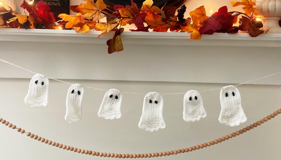Crochet Ghost Garland, Cozy Ghost, Crochet Ghost, Adorable Ghost Decor