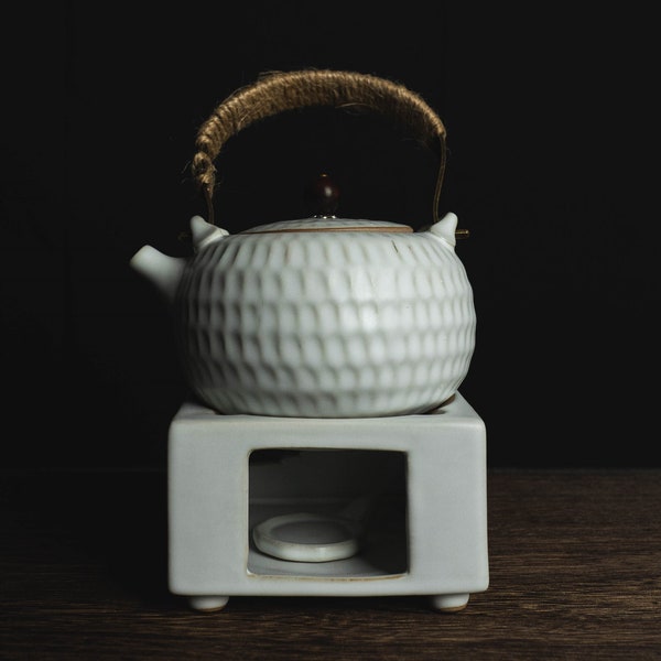 Handmade Japanese-style Retro white Teapot Set,heat-resistant handle beam, Chinese Vintage Ceramic Teaset Teapot Tea Warmer Free Shipping