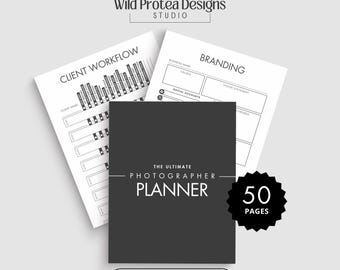 Photographer Business Planner, Client & Social Media Workflow (Digital Download)