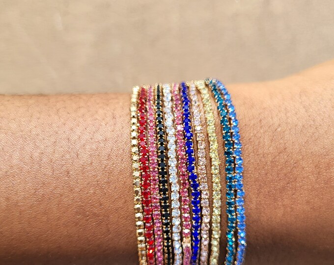 Tennis bracelets, minimalist bracelets, gift for her, gifts for mom, jewelry,  tennis jewelry, stackable bracelets, Bracelets
