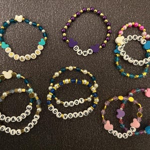 Personalized Disney Inspired Bracelets Cruise Fish Extender Gifts DCL Pixie Dust Mickey Minnie Pride Treasure Wish Fantasy Magic Friendship