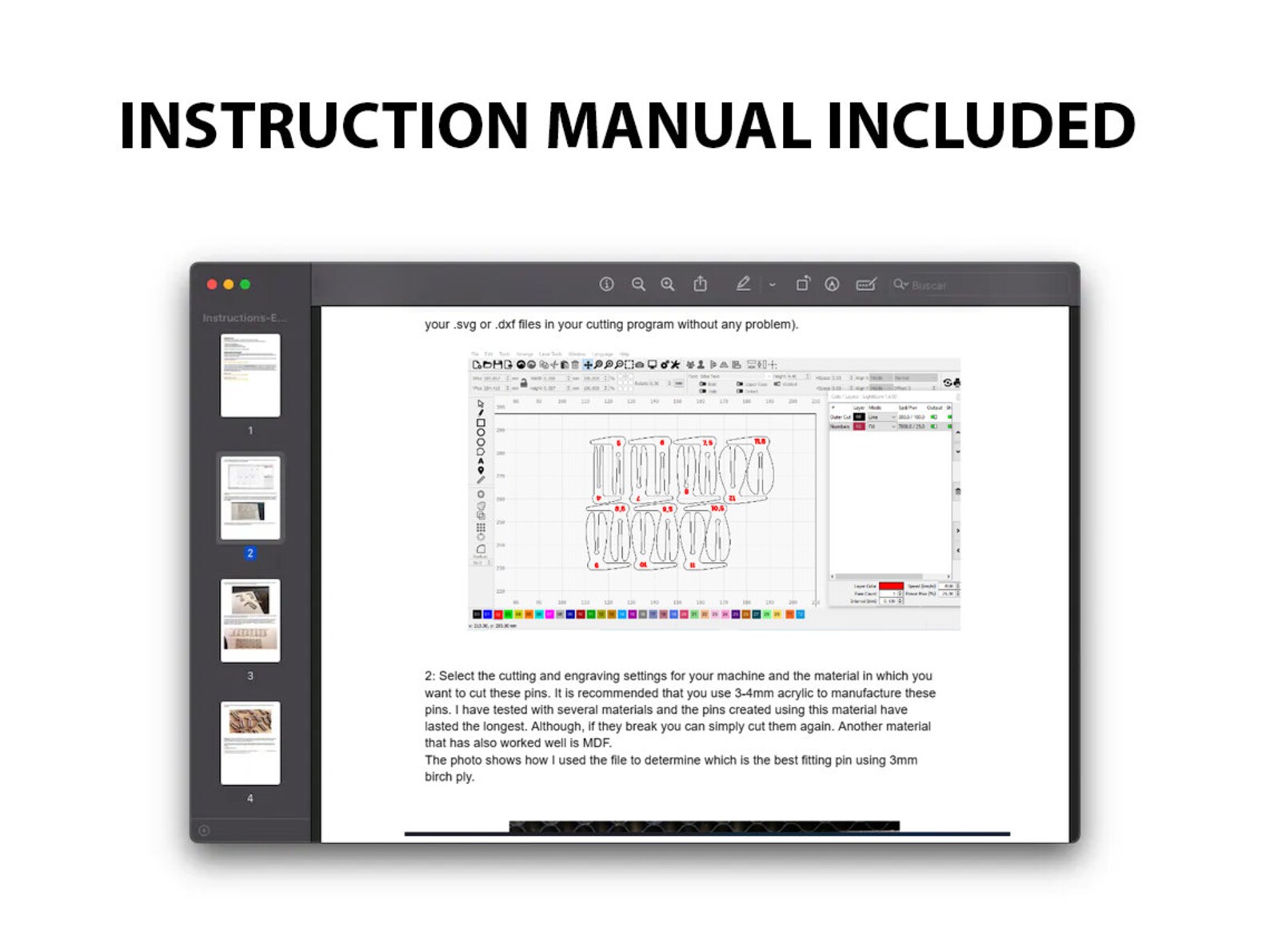 Bed Pin Size Test Tool, Laser Hold Down Pins, Crumb Tray Pins
