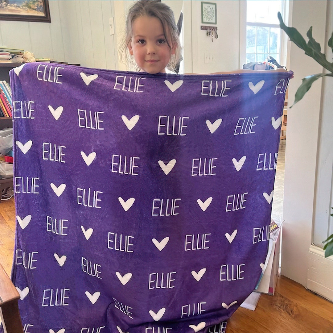 Personalized Baby Blankets With Name and Icon for Girls and Etsy