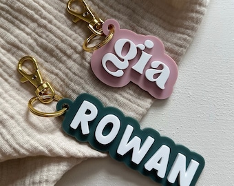 Personalized Backpack Keychain | Custom Name Tag for Back to School | Custom Name Keychain | Personalized Backpack Tag