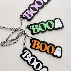 Ghost Halloween Basket Tag, Custom Trick or Treat Basket Tag, Personalized Halloween Basket Tag, Boo Basket, Ghost Boo Basket Tag