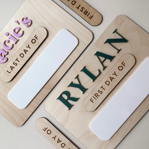 Personalized Name First and Last Day of School Sign | Interchangeable Back to School Sign