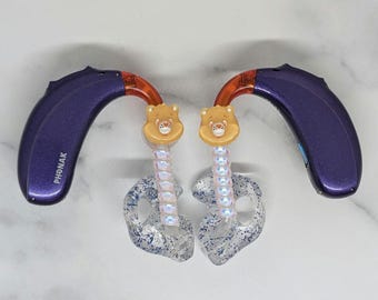Cuddly bear Hearing aid/cochlear charm
