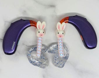 Bunny hearing aid/Cochlear implant charms