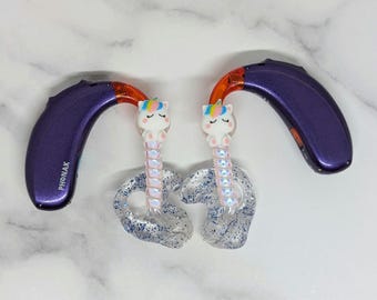 Mini unicorn hearing aid/Cochlear implant charms