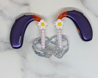 Flower hearing aid/Cochlear implant charms