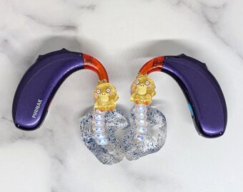 Cartoon duck Hearing aid/cochlear charm
