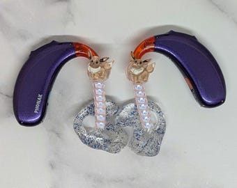 Brown fox Hearing aid/cochlear charm