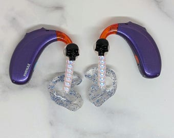 Skull Hearing aid/cochlear charm